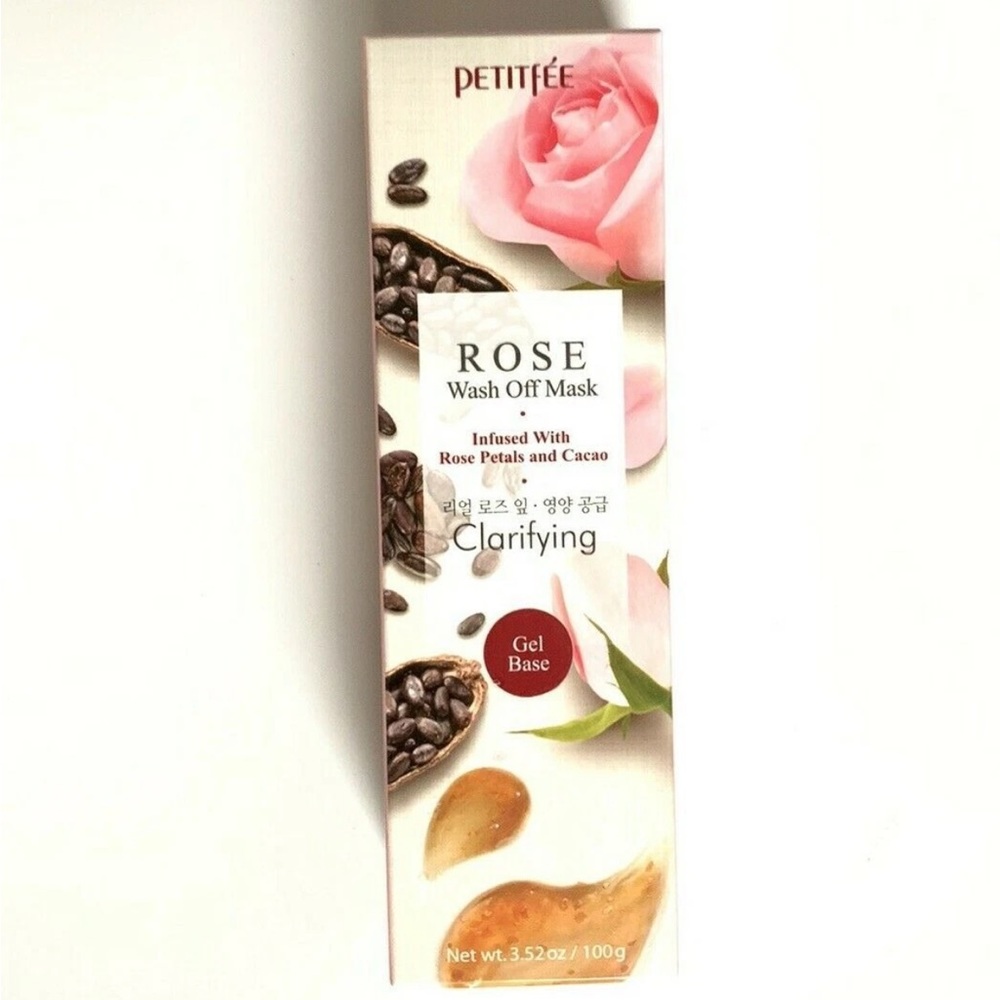 Rose Wash Off Mask - Infused with rose petals and cacao.